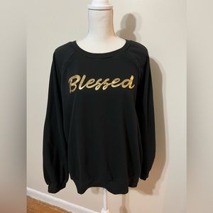 Plus-size “Blessed” sweatshirt